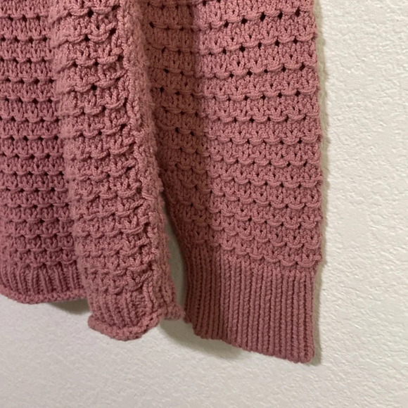Madewell Pink Open-Stitch Austen Pullover Sweater Size M - Picture 9 of 10